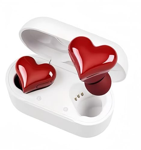 Bewinner Heartbuds - Bluetooth Drahtlose Kopfhörer mit Nierencharakteristik, HiFi Stereo Wiederaufladbare wasserdichte Ohrhörer, In Ear Ohrhörer mit Geräuschunterdrückung für Geschäftlich
