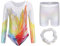 Adigau Mädchen Turnanzug Turnshorts Haarband Set Langarm Ballettbody mit Sport Shorts Ballettanzug Turnbody Sport Trikotanzug Gymnastik Trikot Leotards B1 5-6 Jahre