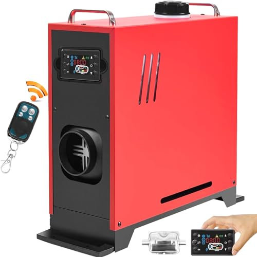 EVGTTI 5000-8000W Diesel Air Heater, 12V Diesel Parking Heater with LCD Display, Muffler Thermostat Remote Control, Diesel Air Heater for Cars, Boats, Trucks