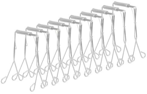 Lot de 10 pinces à roulade en acier inoxydable, réutilisables, faciles à nettoyer, pour légumes, viande, roulade, comme alternative aux aiguilles à roulade et aux brochettes à roulade