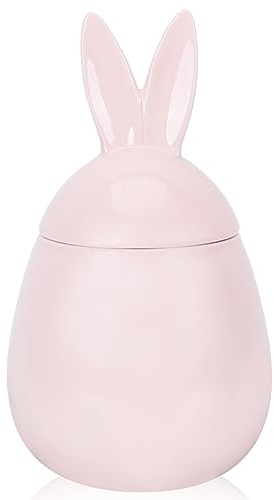 MAGICLULU Keramischer Teedose Hasenform Luftdichter Aufbewahrungsbehälter Für Trockene Lebensmittel Für Tee Cerealien Bohnen Nüsse Süßes Deko-element Für Zuhause