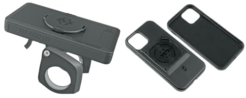 SKS GERMANY COMPIT+/Power [3rd Gen] Handyhalterung mit 10.000 mAh Powerbank & COMPIT Cover für iPhone 12/12 Pro Handyhülle mit Befestigungsvorrichtung
