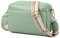 AIFILLE Crossbody Bag Damen Leder Kleine Umhängetasche mit Breitem Gurt Reißverschluss und Abnehmbar Schultergurt Handytasche Zum Umhängen Frauen Grün