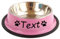 JFS Gamelle en acier inoxydable pour chien ou chat pour eau et nourriture, gamelle avec noms personnalisés pour nourriture et eau pour grands et petits chiens (rose)
