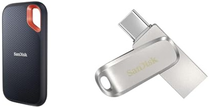 SanDisk Extreme Portable SSD 4 TB & Ultra Dual Drive Luxe USB Type-C-Laufwerk Smartphone Speicher 512 GB