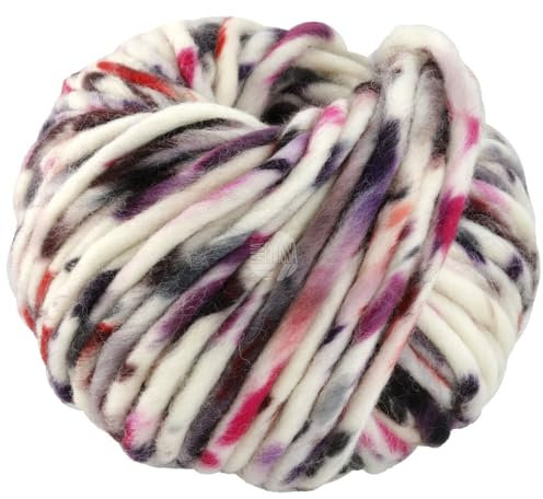 LANA GROSSA Confetti | Fingerdickes Merino-Dochtgarn mit Sprenkeldruck | Handstrickgarn aus 100% Schurwolle (Merino) | 100g Wolle zum Stricken & Häkeln | 50m Garn FB 205