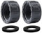 BBTISG Lot de 2 Capuchons de Raccord de Tuyau, Connecteur de Tuyau Rond Femelle en PVC Avec Rondelles en Caoutchouc pour Jardin et Extérieur (40 mm)