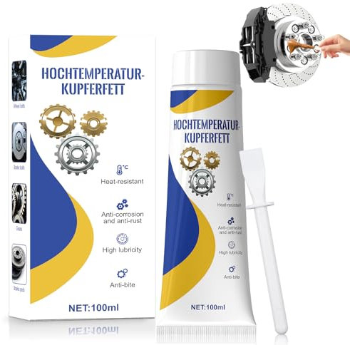 ALLONY 100g Kupferfett, Kupferpaste für Bremsen, Wasserdicht und Hochtemperaturbeständig, Micromolecular Lubricant für Verschiedene Modelle (B)