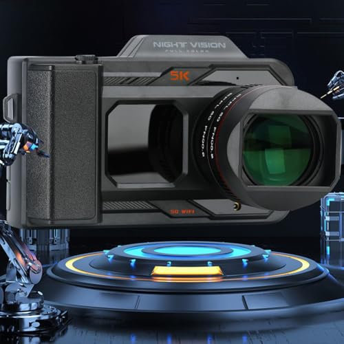 5K Digital Camera, 52MP Cameras for Photography, 40X Optical Manual Zoom & 10X Digital Zoom Compact Camera, Travel Camera w/4 Large 1.0 Night Lens, Vlogging Camera with 64GB Card
