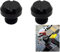 Ein Paar Motorrad Spiegel Blindstopfen Schrauben M10 Motorrad Spiegelschrauben aus CNC Aluminium Motorrad Abdeckkappen für M10 Spiegelgewinde Rechtsgewinde/clockwise (Schwarz)