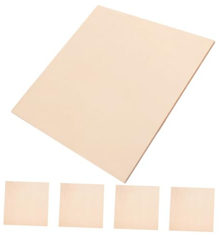Lurrose 5 Uds Hojas tablero de madera en Planchas de madera para manualidades Tableros de madera para pintar cuadrados de madera sin terminar tablero de madera contrachapada Boj