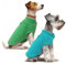 Sahunfri Hundepullover für kleine Katzen und Hunde, warme und weiche Hundepullover, Fleecepullover für kleine Katzen und Hunde, Winterjacke für kleine Hunde mit Leine (Aqua+grün, XL) (Aqua+Green, S)