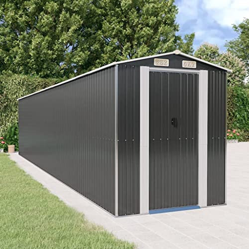 Furniture Select-Gartenhaus Anthrazit 192x938x223cm Stahl verzinkt