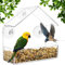 Window Bird Feeder – Clear Acrylic Bird Feeder Box with Strong Suction Cups | Easy to Install & Clean | Ideal for Bird Watching & Attracting Wild Birds to Your Garden