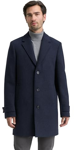 TOM TAILOR Herren 1046987 Wollmantel mit Reverskragen