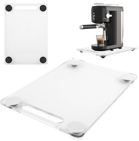 Planche coulissante pour Thermomix TM6 TM5 avec roulettes à 360 °, 26 x 36 cm, planche à roulettes en acrylique, légère Thermomix (transparent)