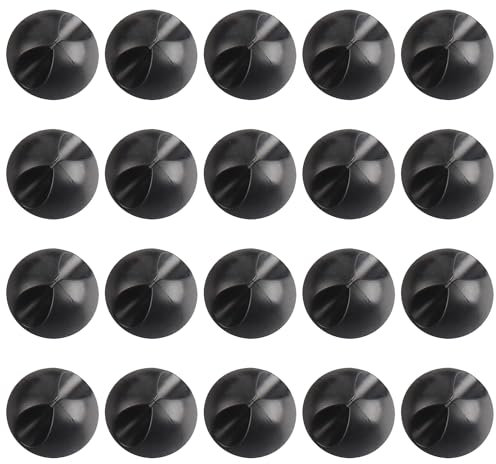 20 PCS Cable Holder Clips, Wire Holders for Cables Adhesive Cord Management Charger Desk Cable Tidy for Desk organiser, Home, Office, Car, Cubicle, Nightstand (Black)