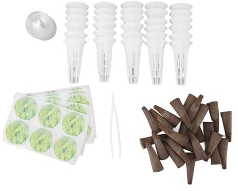 lvifloae Hydroponic Pods Kit Garden Planter Indoor Kit Air Layering Pods Plastic Peat Soilless Grow Baskets for Domes Hydroponics Supplies System 121 Plant Accessories