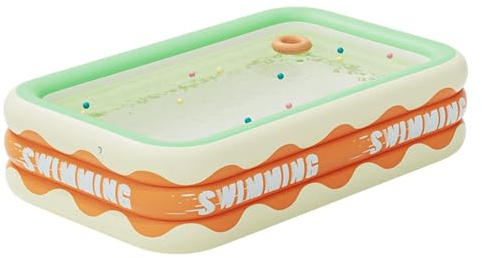 Aufblasbarer Pool Rechteckig, Aufblasbare Schwimmbecken, Planschbecken Groß Für Kinder Und Erwachsene, Familien Swimming Pools Für Partys, Garten, Outdoor, Aufblasbarer Pool Für Kinder