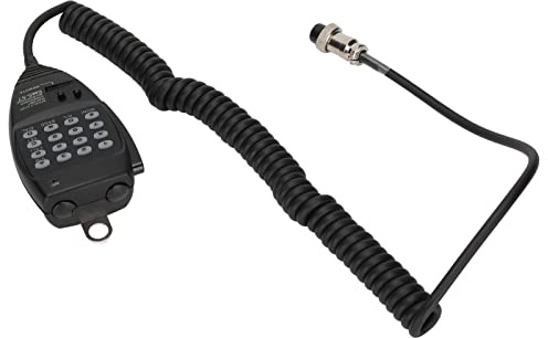 Naroote Microfono EMS 57, Sostituzione Microfono Altoparlante Standard, Tastiera DTMF con Lunga Retrattile, Ideale per DX SR8T, DX SR8E, 70T e 77T