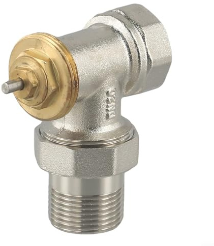 Messing Winkel Thermostatventil Heizkörperventil DN15/DN20 M30x1,5 selbstregulierendes Heizungsregelventil ohne Kopf (DN20)