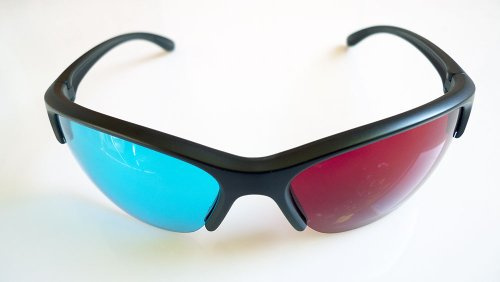 10 Stück 3D-Anaglyphenbrille, rot/Cyan, Gläser aus Acrylglas