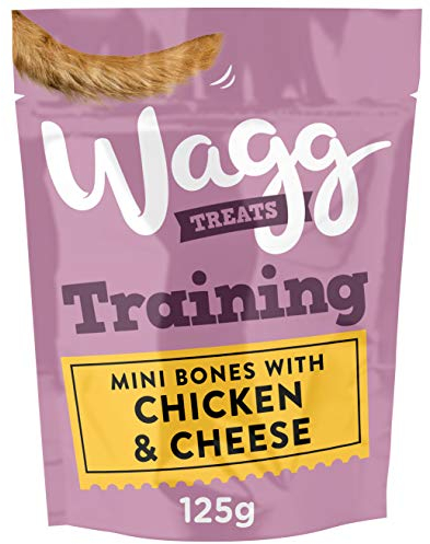 Wagg Training Mini Bones Chicken & Cheese Dog Treats 125g (Pack of 7) - Oven Baked