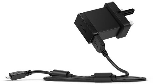 SONY Universal Quick Portable UK Mains Charger Plug with Micro USB Cable for Mobile and Smartphone Devices - Black
