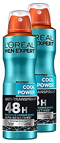 L'Oréal Men Expert Cool Power Deodorant Spray Herren, 2 Stück