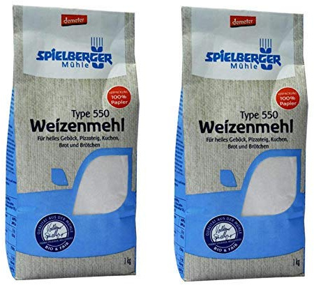 Spielberger Weizenmehl Type 550, Bio, 2 x 1000g