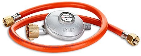Melko Gasschlauch 80CM Gas Schlauch + Druckminderer Regulator Gasregler Gasgrill Regulator