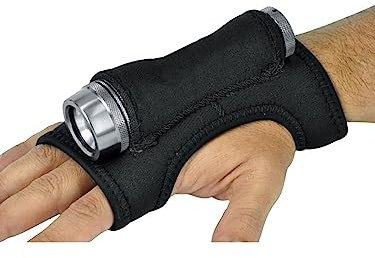 Best divers Neoprene Flashlight Holder, Unisex Adult, Black,