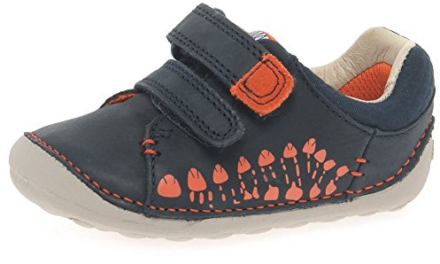 Clarks Boys Casual Pre-Walkers Tiny Trail - Navy Leather - UK Size 2H - EU Size 17 - US Size 2.5XW