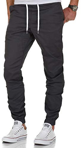 Amaci&Sons Herren Stretch Jogger Basic Chino Jeans Hose Cargo 7002