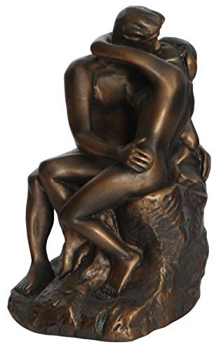 Culture Spot The Kiss by Rodin Statue, Bronzefarben, 11,4 cm, Museumsnachbildung