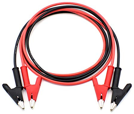 14 Gauge Jumper Wires Alligator Clips to Alligator Clip Heavy Duty Silicone Test Leads Set 2Pcs 39/1m