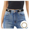 JasGood Schnallenfreier Damen Stretch Elastischer Gürtel für Damen Herren, Plus Size Keine Schnalle Unsichtbarer Gürtel für Jeans Hosen, Schwarz, 64cm(Für Hosengröße 86cm-125cm)