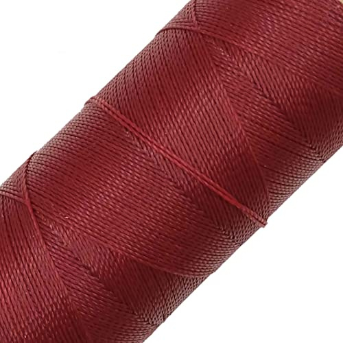 LINHASITA Garnspule, gewachst, 100 g / 360 Meter, Dicke: 0,5 mm, Polyester, Makramee-Garn, 30 Farben, Granatapfel