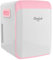 Cooluli 15L Mini Fridge for Bedroom - Car, Office Desk & College Dorm Room - 12V Portable Cooler & Warmer for Food, Drinks, Skin Care, Beauty, Makeup & Cosmetics - AC/DC Small Refrigerator (Pink)