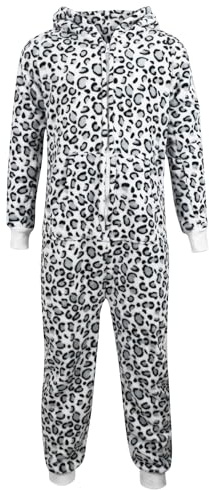 A2Z 4 Kids Animal Onesie for Kids Girls Boys Super Soft Costume Onesie - E.S Leopard Snow 13