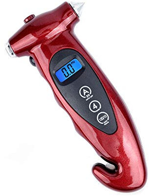 Pneumatico Manometro, Manometro Digitale, Manometro Della Gomma Visualizzatore LED Monitor Della Pressione Cinque-In-One,Rosso