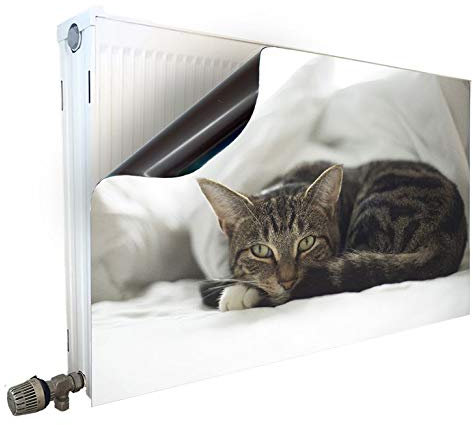 Smagnon Magnet Heizkörperverkleidung Heizkörperabdeckung Heizung Schutz Motiv Katze, Heizkörper Höhe:50 cm, Heizkörper Länge:60 cm