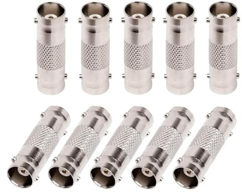 BNC-Buchse auf Buchse, Kupplung, Adapter für CCTV-Überwachungskamera, Video, SDI/BNC-Kabelverbindung, Verlängerung, 10 Stück