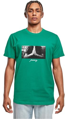 Mister Tee Herren Pray Tee T-Shirt, Forest Green, M