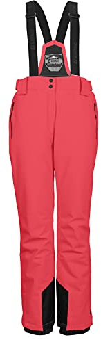 killtec Damen Funktionshose/Skihose mit abnehmbaren Trägern, Kantenschutz und Schneefang - KSW 249 WMN SKI PNTS, neon-Coral, 40, 37559-000