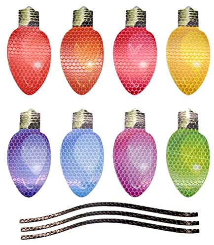 STOBOK Christmas Car Magnets Lights Reflective Bulb Light Shaped Magnets with 3 Wires Refrigerator Decals Decorations for Xmas Party Car Refrigerator Garage