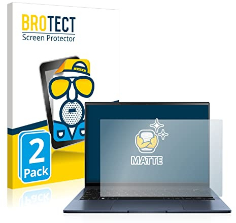BROTECT Schutzfolie für ASUS ZenBook S13 OLED | 2 Stück Entspiegelnder Displayschutz Made in Germany Matte Displayschutz-Folie Anti-Reflex Anti-Fingerprint Einfache Montage
