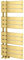 Go Bathrooms Tekar Brushed Gold Heated Towel Rail 1080 x 550mm Heated Towel Rail Designer Bathroom Radiator Modern Elegant Flat Panel Radiator Premium Brushed Gold for Luxurious Finish