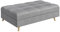 S-Style Möbel Monaco Hocker Skandinavische Moderne Hocker Mikrofaser Stoff Praktisch 118cm x 73cm x 40cm Vier Beine Beinhöhe 10cm Hochelastischer Polyurethanschaum Farbe Grau