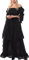 CR ROLECOS Mittelalter Kleid Damen Gothic Kleid Lang Viktorianisches Renaissance Kleid Mittelalterliches Ballkleid Schulterfrei Hexenkleid Schwarz XXL/3XL